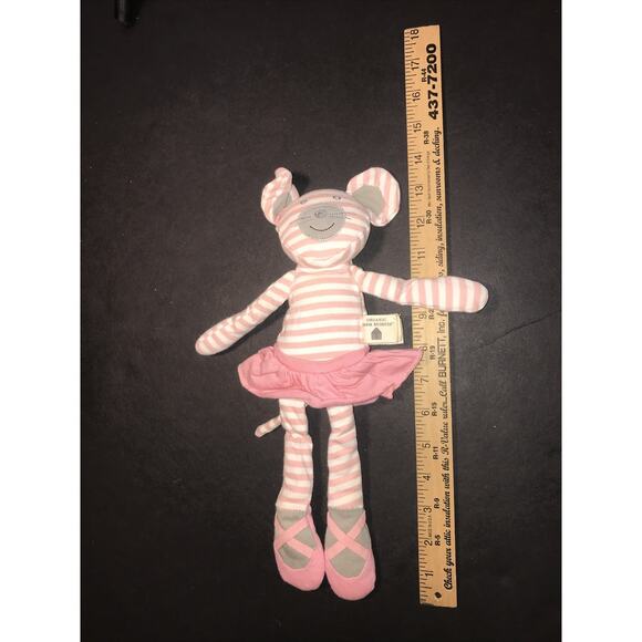 ORGANIC FARM BUDDIES Ballerina Mouse Baby Eco-friendly 13" PLUSH Stuffed Toy - Picture 5 of 5